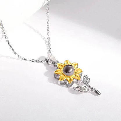 Vintage Elegant Sunflower Pendant Necklace for Women Fashion Aesthetic Flowers Clavicle Chain Choker Wedding Party Jewelry