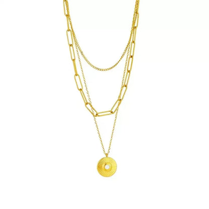 Stainless Steel Envelope Pendant Necklace Metal Waterproof Jewelry For Women