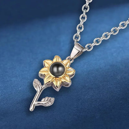 Vintage Elegant Sunflower Pendant Necklace for Women Fashion Aesthetic Flowers Clavicle Chain Choker Wedding Party Jewelry